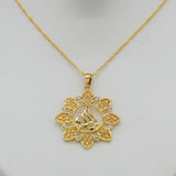 Rhinestone Allah Pendant Necklace Arabic Muslim Islam Jewelry