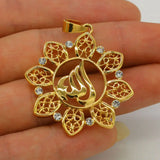 Rhinestone Allah Pendant Necklace Arabic Muslim Islam Jewelry