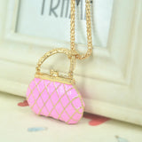 Rhinestone Bead Lady Bag Charms Handbag Pandent Necklace Jewelry