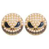 Crystal Snow Monster Drop Earrings for Women