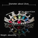 Kids Rhinestone Crown Headdress Princess Hair Jewelry