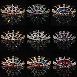 Kids Rhinestone Crown Headdress Princess Hair Jewelry