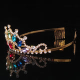 Kids Rhinestone Crown Headdress Princess Hair Jewelry