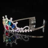 Kids Rhinestone Crown Headdress Princess Hair Jewelry