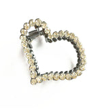 Crystal Heart Hair Claw Geometric Crab Clip Pearl Hair Clip Wedding Hair Jewelry