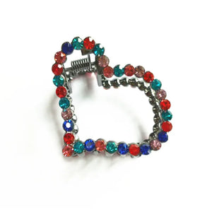 Crystal Heart Hair Claw Geometric Crab Clip Pearl Hair Clip Wedding Hair Jewelry
