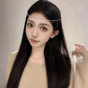 Rhinestone Hair Accessories Tassel Hair Chain Catwalk Show