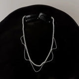 Rhinestone Hair Accessories Tassel Hair Chain Catwalk Show