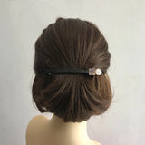 Rhinestone Hairpin Pearl Ponytail Clip