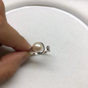 Adjustable Ring Base Mountings Findings Settings for Pearl Beads