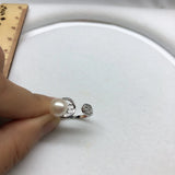 Adjustable Ring Base Mountings Findings Settings for Pearl Beads