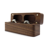 Ring Magnetic Jewelry Box Earrings Pendant Gift Walnut Storage Box