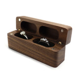 Ring Magnetic Jewelry Box Earrings Pendant Gift Walnut Storage Box