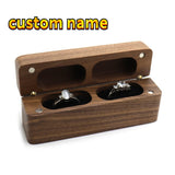 Ring Magnetic Jewelry Box Earrings Pendant Gift Walnut Storage Box