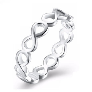 925 Silver Star Moon Heart Zircon Rings Wedding Jewelry