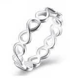925 Silver Star Moon Heart Zircon Rings Wedding Jewelry