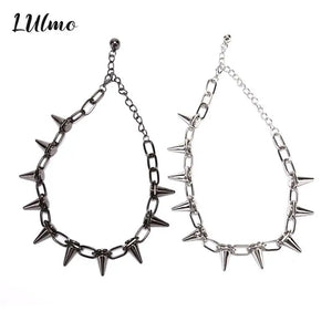 Rivets Chokers Punk Goth CCB Material Choker Necklace Spike