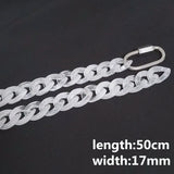 Rock Punk Matte Acrylic Chain Necklace Resin Pendant Jewelry