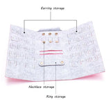 Felt Jewelry Roll Storage Bag Portable Travel Earrings Necklaces Bracelets