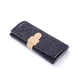 Felt Jewelry Roll Storage Bag Portable Travel Earrings Necklaces Bracelets
