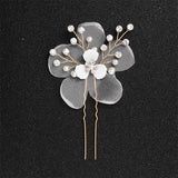 Pansy Organza Rhinestone Hairpins Wedding Hair Accessories
