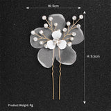 Pansy Organza Rhinestone Hairpins Wedding Hair Accessories
