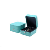 Romantic Leather Jewelry Display Ring Box Pendant Holder Gift