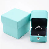 Romantic Leather Jewelry Display Ring Box Pendant Holder Gift
