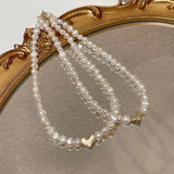Heart Natural Baroque Freshwater Pearl Necklace