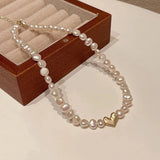 Heart Natural Baroque Freshwater Pearl Necklace