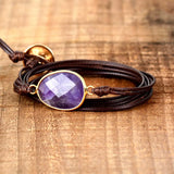 Boho Rope Wrap Bracelets Natural Stones Vegan Friendship Bracelet