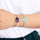 Boho Rope Wrap Bracelets Natural Stones Vegan Friendship Bracelet