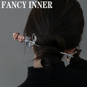 Colorful Rose Flower Hair Sticks Hairpins for Women