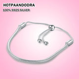Rose 925 Silver Adjustable Bracelets Party Anniversary Bangle For Women