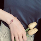 Rose Carnelian Ladybug Bracelet - High Jewelry
