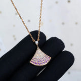 Rose Gradual Pink Skirt Necklace Women's Party Birthday Gift