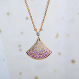 Rose Gradual Pink Skirt Necklace Women's Party Birthday Gift
