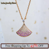 Rose Gradual Pink Skirt Necklace Women's Party Birthday Gift