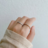 Full Crystal Wedding Ring for Women Cubic Zirconia Stainless Steel Jewelry