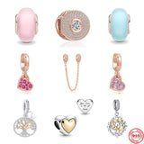 Rose European DIY Beads for Silver 925 Bracelet F073