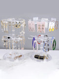 Rotating Jewelry Organizer Ear Ring Holder Tray