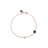 Romantic Round Bracelet with Spherical Slider - Rose