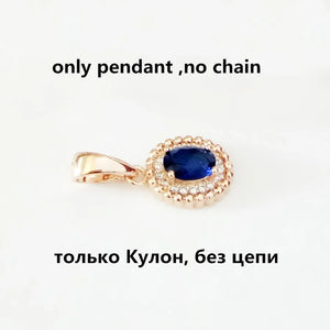 Rose 585 Jewelry Women Pendant with Cubic Zircon