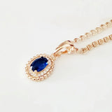 Rose 585 Jewelry Women Pendant with Cubic Zircon