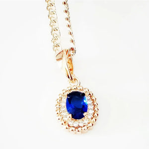 Rose 585 Jewelry Women Pendant with Cubic Zircon