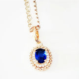 Rose 585 Jewelry Women Pendant with Cubic Zircon