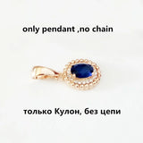 Rose 585 Jewelry Women Pendant with Cubic Zircon