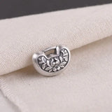 Ruyi Silver Double-sided Long Life Lock Hand-carved Pendant