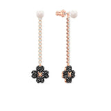 Flower Tassel Pearl Earrings Women's Fresh Ear Line Girl Gift
