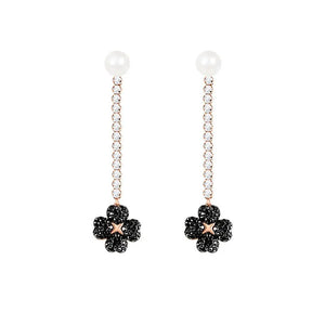 Flower Tassel Pearl Earrings Women's Fresh Ear Line Girl Gift